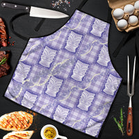 Aloha Hawaii Tiki Palaka Motifs Apron Honohono Lei Purple Elegant Vibes LT14 Purple - Polynesian Pride