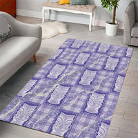 Aloha Hawaii Tiki Palaka Motifs Area Rug Honohono Lei Purple Elegant Vibes LT14 - Polynesian Pride
