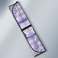 Aloha Hawaii Tiki Palaka Motifs Auto Sun Shade Honohono Lei Purple Elegant Vibes LT14 - Polynesian Pride