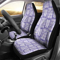 Aloha Hawaii Tiki Palaka Motifs Car Seat Cover Honohono Lei Purple Elegant Vibes LT14 - Polynesian Pride