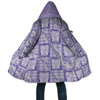 Aloha Hawaii Tiki Palaka Motifs Cloak Honohono Lei Purple Elegant Vibes LT14 Unisex Purple - Polynesian Pride
