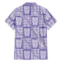 Aloha Hawaii Tiki Palaka Motifs Family Matching Tank Maxi Dress and Hawaiian Shirt Honohono Lei Purple Elegant Vibes LT14 - Polynesian Pride