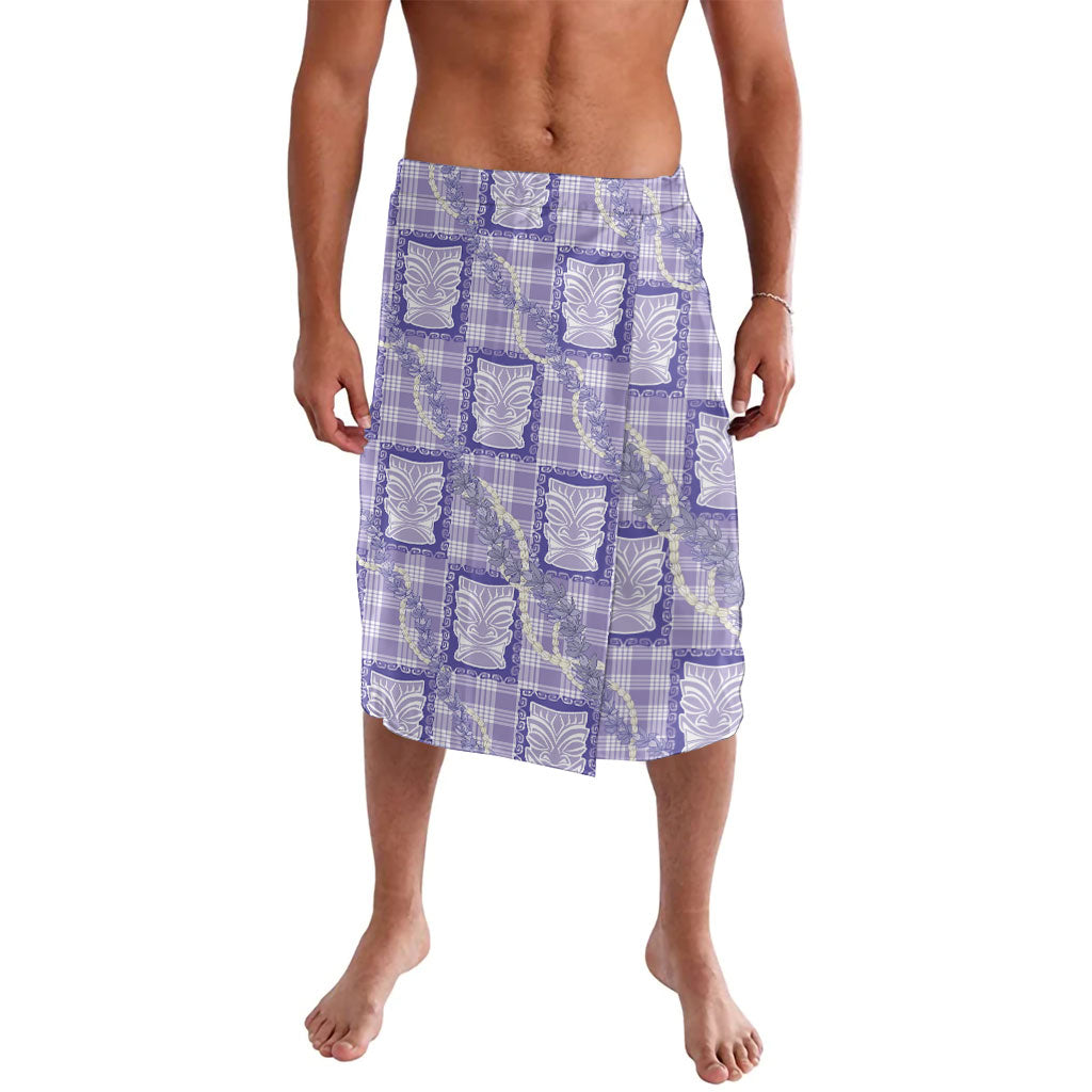 Aloha Hawaii Tiki Palaka Motifs Lavalava Honohono Lei Purple Elegant Vibes LT14 Purple - Polynesian Pride