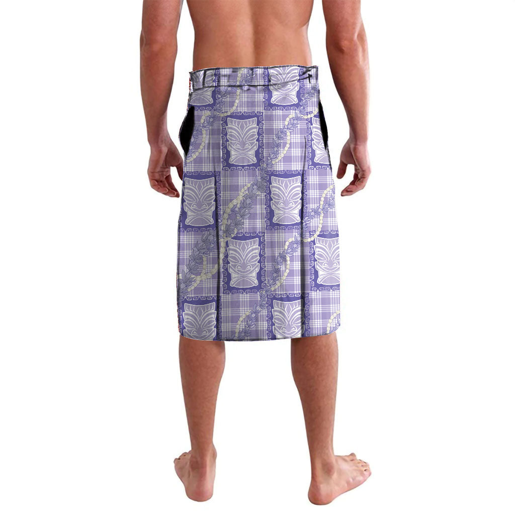 Aloha Hawaii Tiki Palaka Motifs Lavalava Honohono Lei Purple Elegant Vibes LT14 - Polynesian Pride