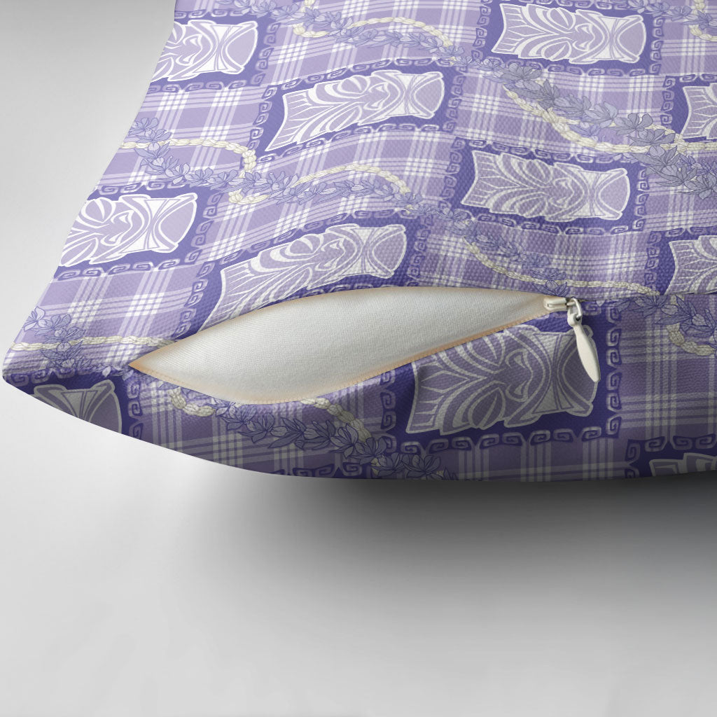Aloha Hawaii Tiki Palaka Motifs Pillow Cover Honohono Lei Purple Elegant Vibes LT14 - Polynesian Pride