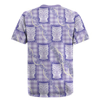 Aloha Hawaii Tiki Palaka Motifs Rugby Jersey Honohono Lei Purple Elegant Vibes LT14 - Polynesian Pride