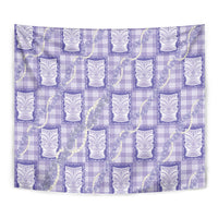 Aloha Hawaii Tiki Palaka Motifs Tapestry Honohono Lei Purple Elegant Vibes LT14 - Polynesian Pride
