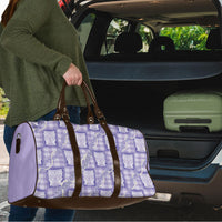 Aloha Hawaii Tiki Palaka Motifs Travel Bag Honohono Lei Purple Elegant Vibes LT14 - Polynesian Pride