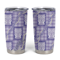 Aloha Hawaii Tiki Palaka Motifs Tumbler Cup Honohono Lei Purple Elegant Vibes LT14 Purple - Polynesian Pride
