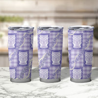 Aloha Hawaii Tiki Palaka Motifs Tumbler Cup Honohono Lei Purple Elegant Vibes LT14 - Polynesian Pride