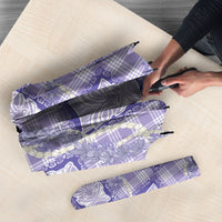 Aloha Hawaii Tiki Palaka Motifs Umbrella Honohono Lei Purple Elegant Vibes LT14 - Polynesian Pride