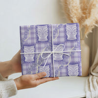 Aloha Hawaii Tiki Palaka Motifs Wrapping Paper Honohono Lei Purple Elegant Vibes LT14 - Polynesian Pride