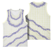 Hawaii Honohono Palaka Motifs Basketball Jersey Hawaiian Orchid Lei LT14 - Polynesian Pride
