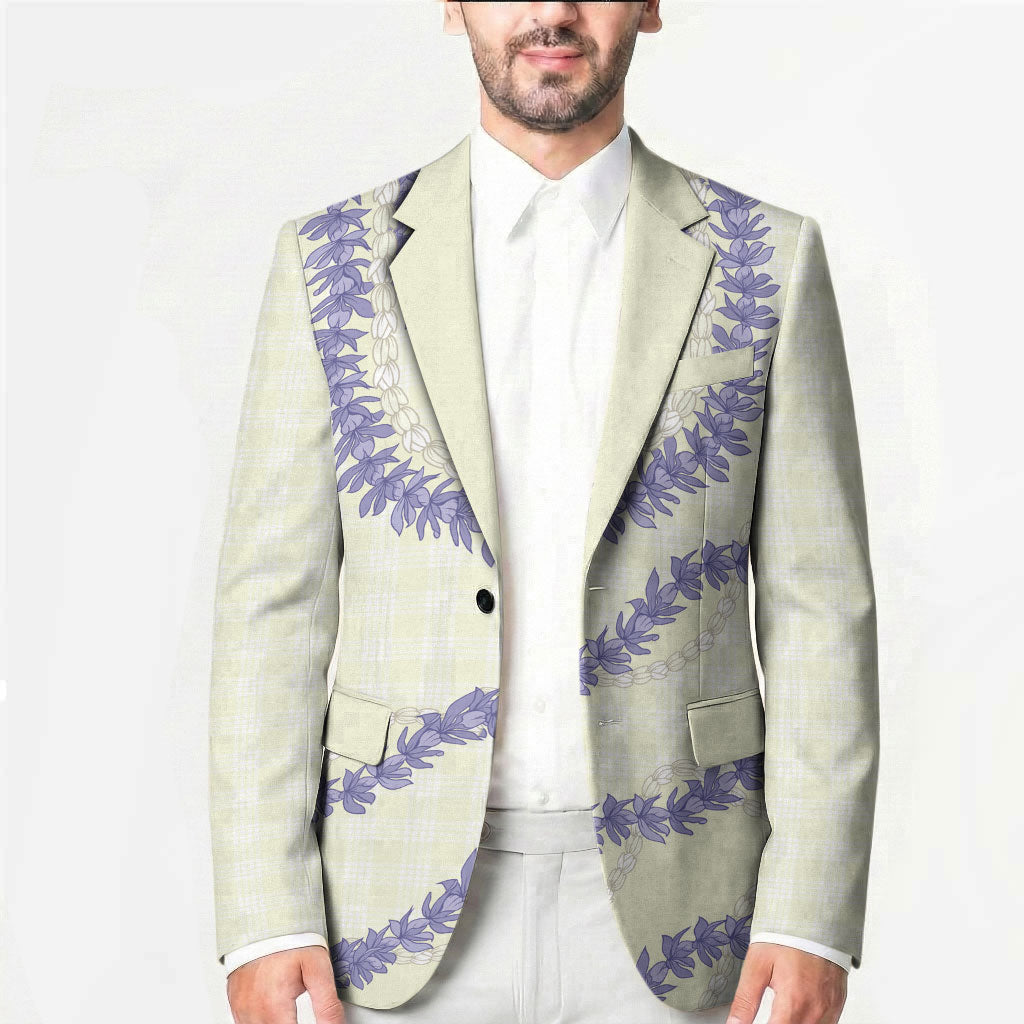 Hawaii Honohono Palaka Motifs Blazer Hawaiian Orchid Lei