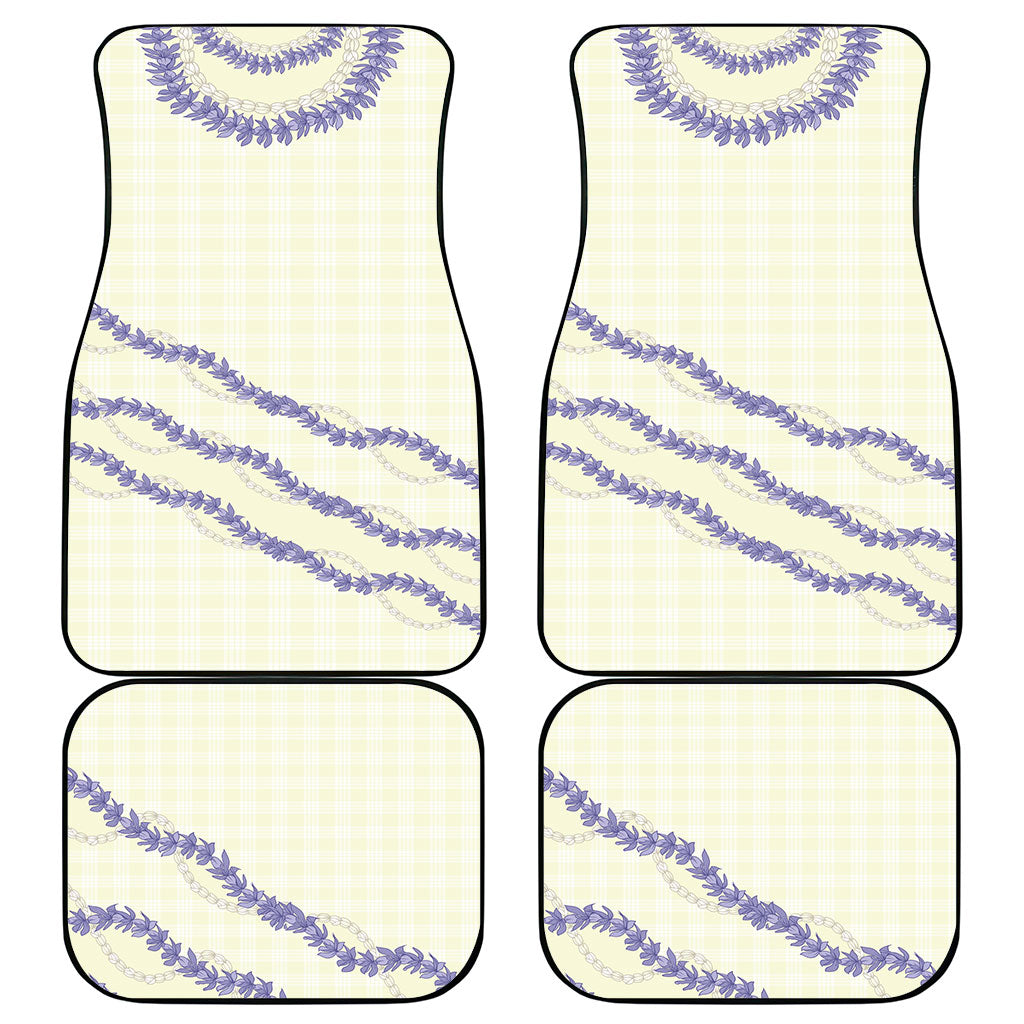 Hawaii Honohono Palaka Motifs Car Mats Hawaiian Orchid Lei