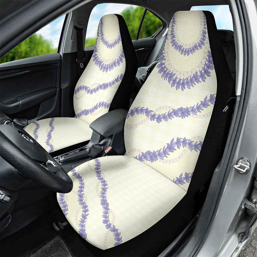 Hawaii Honohono Palaka Motifs Car Seat Cover Hawaiian Orchid Lei LT14 - Polynesian Pride