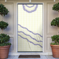 Hawaii Honohono Palaka Motifs Door Cover Hawaiian Orchid Lei LT14 Cream - Polynesian Pride