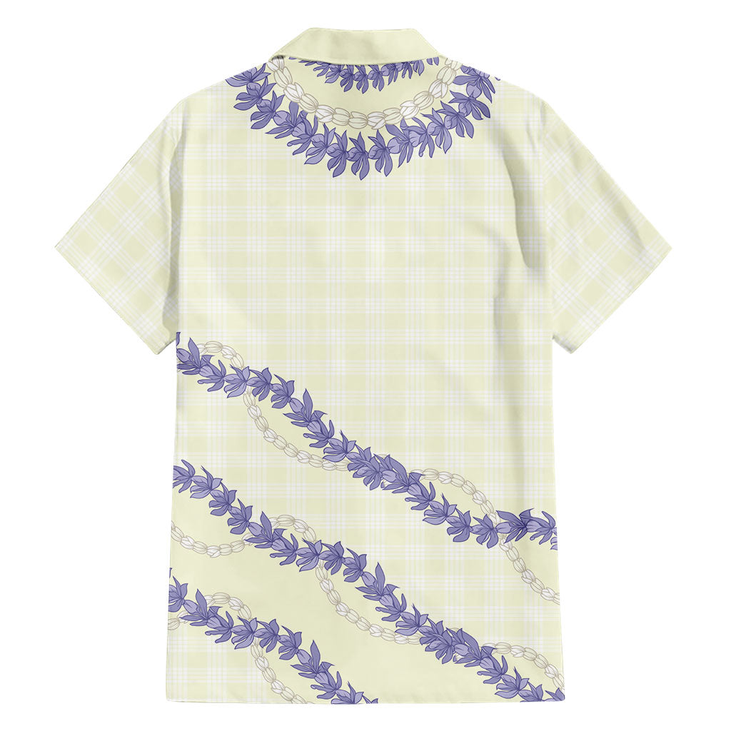 Hawaii Honohono Palaka Motifs Family Matching Tank Maxi Dress and Hawaiian Shirt Hawaiian Orchid Lei LT14 - Polynesian Pride