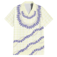 Hawaii Honohono Palaka Motifs Hawaiian Shirt Hawaiian Orchid Lei LT14 Cream - Polynesian Pride