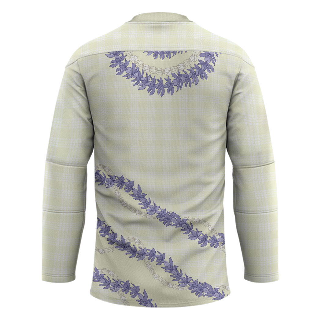 Hawaii Honohono Palaka Motifs Hockey Jersey Hawaiian Orchid Lei LT14 - Polynesian Pride