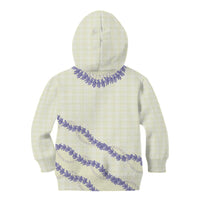 Hawaii Honohono Palaka Motifs Kid Hoodie Hawaiian Orchid Lei LT14 - Polynesian Pride