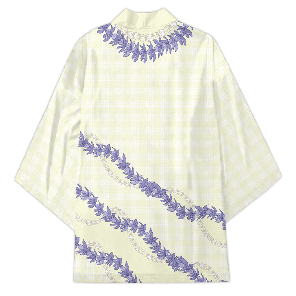 Hawaii Honohono Palaka Motifs Kimono Hawaiian Orchid Lei