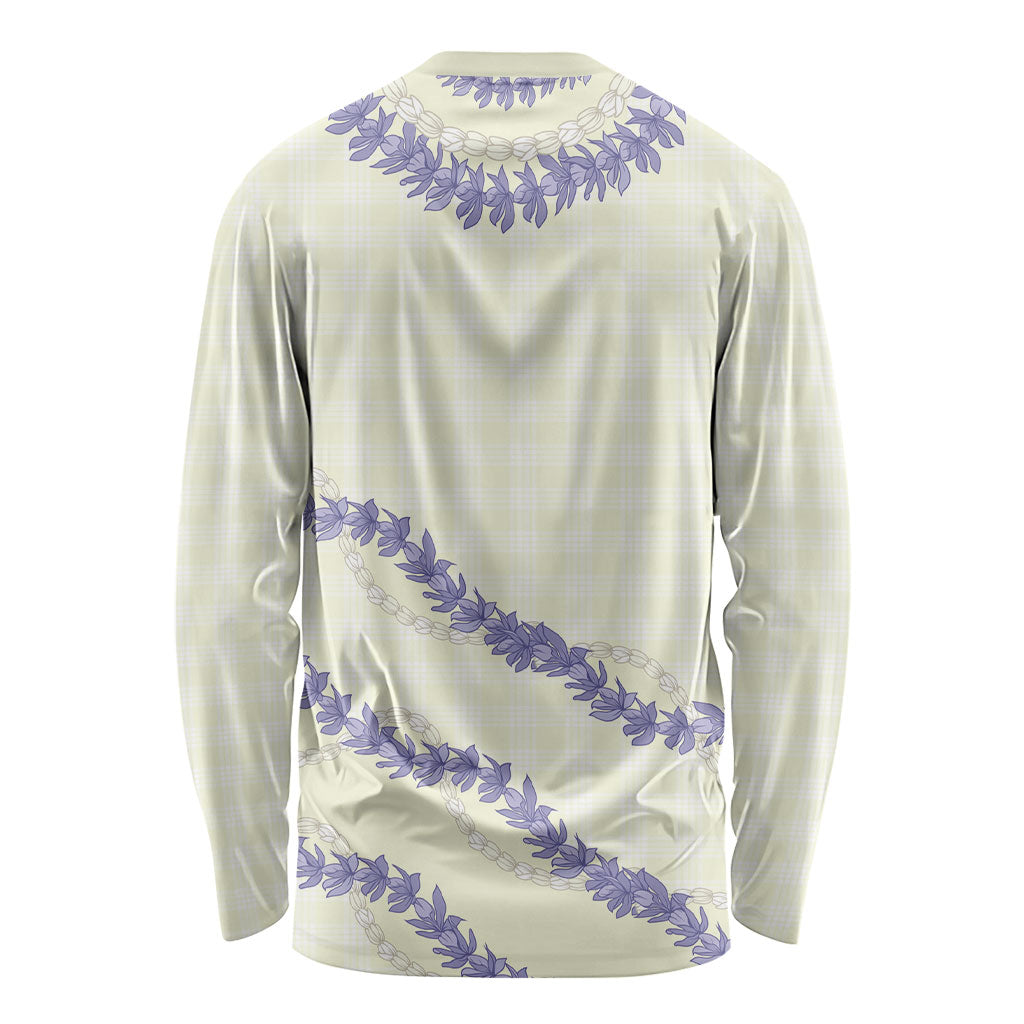 Hawaii Honohono Palaka Motifs Long Sleeve Shirt Hawaiian Orchid Lei LT14 - Polynesian Pride