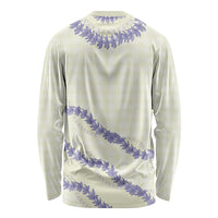 Hawaii Honohono Palaka Motifs Long Sleeve Shirt Hawaiian Orchid Lei LT14 - Polynesian Pride