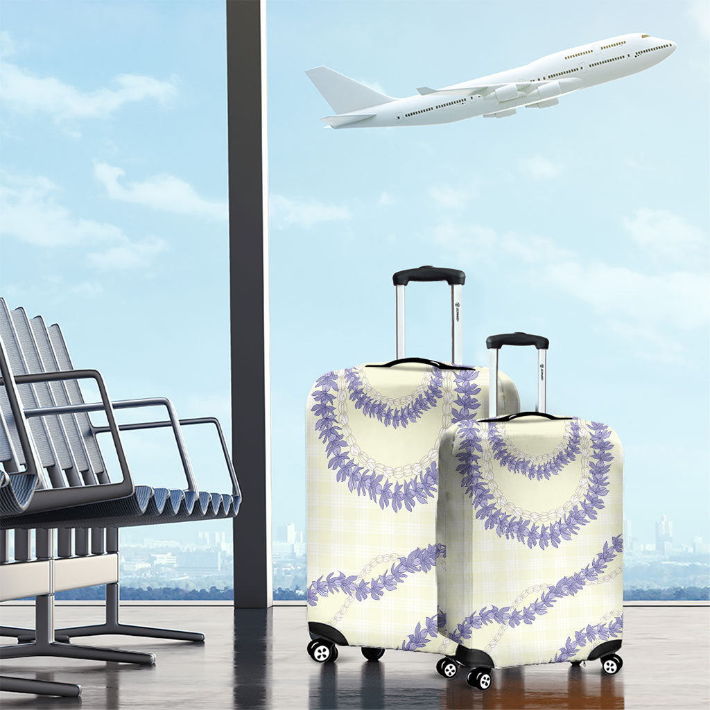 Hawaii Honohono Palaka Motifs Luggage Cover Hawaiian Orchid Lei LT14 - Polynesian Pride