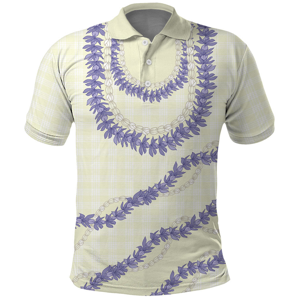 Hawaii Honohono Palaka Motifs Polo Shirt Hawaiian Orchid Lei