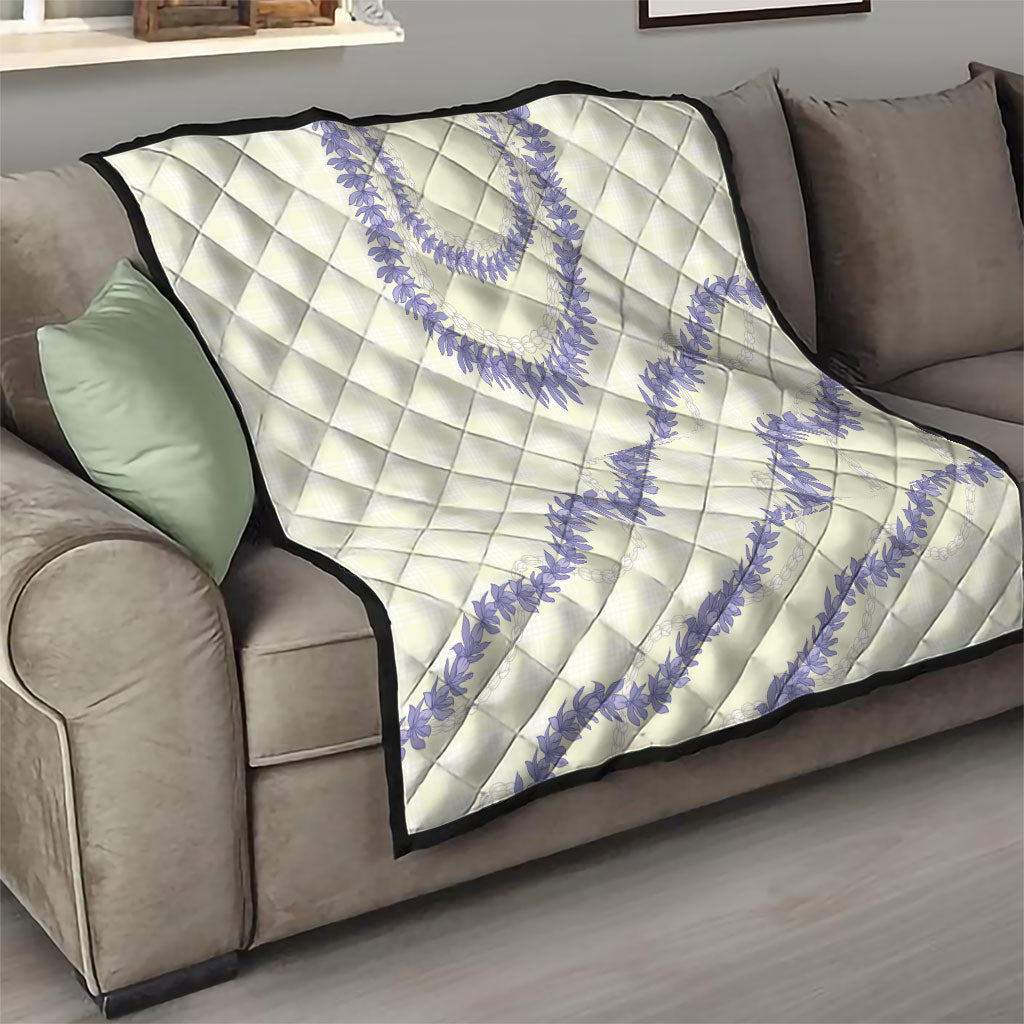 Hawaii Honohono Palaka Motifs Quilt Hawaiian Orchid Lei
