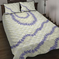 Hawaii Honohono Palaka Motifs Quilt Bed Set Hawaiian Orchid Lei