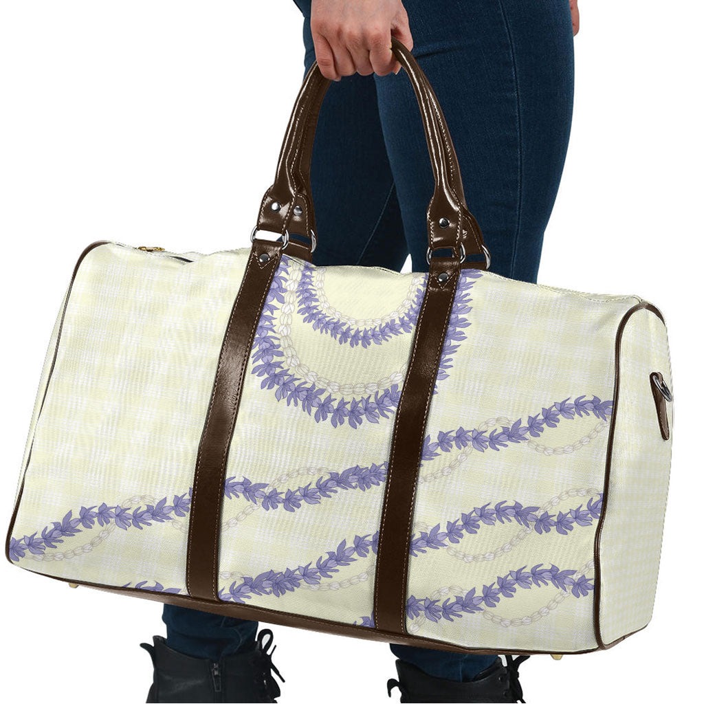 Hawaii Honohono Palaka Motifs Travel Bag Hawaiian Orchid Lei LT14 - Polynesian Pride
