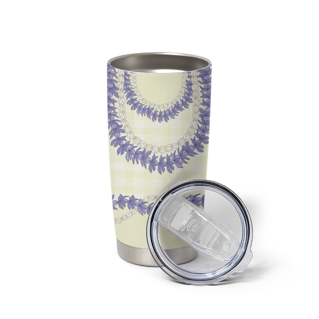 Hawaii Honohono Palaka Motifs Tumbler Cup Hawaiian Orchid Lei LT14 - Polynesian Pride