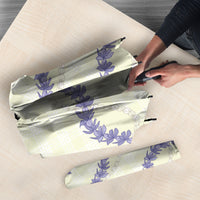 Hawaii Honohono Palaka Motifs Umbrella Hawaiian Orchid Lei