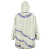 Hawaii Honohono Palaka Motifs Wearable Blanket Hoodie Hawaiian Orchid Lei LT14 - Polynesian Pride
