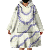 Hawaii Honohono Palaka Motifs Wearable Blanket Hoodie Hawaiian Orchid Lei LT14 - Polynesian Pride