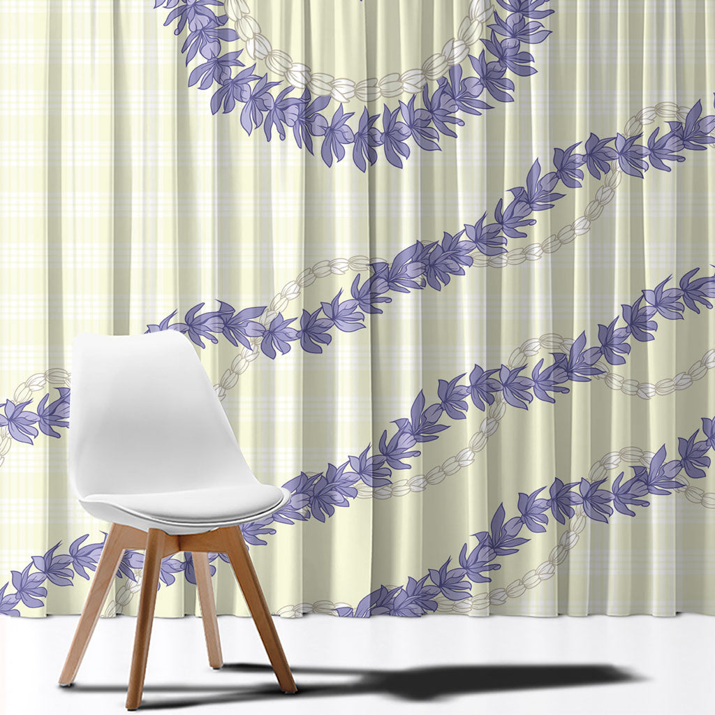 Hawaii Honohono Palaka Motifs Window Curtain Hawaiian Orchid Lei LT14 - Polynesian Pride