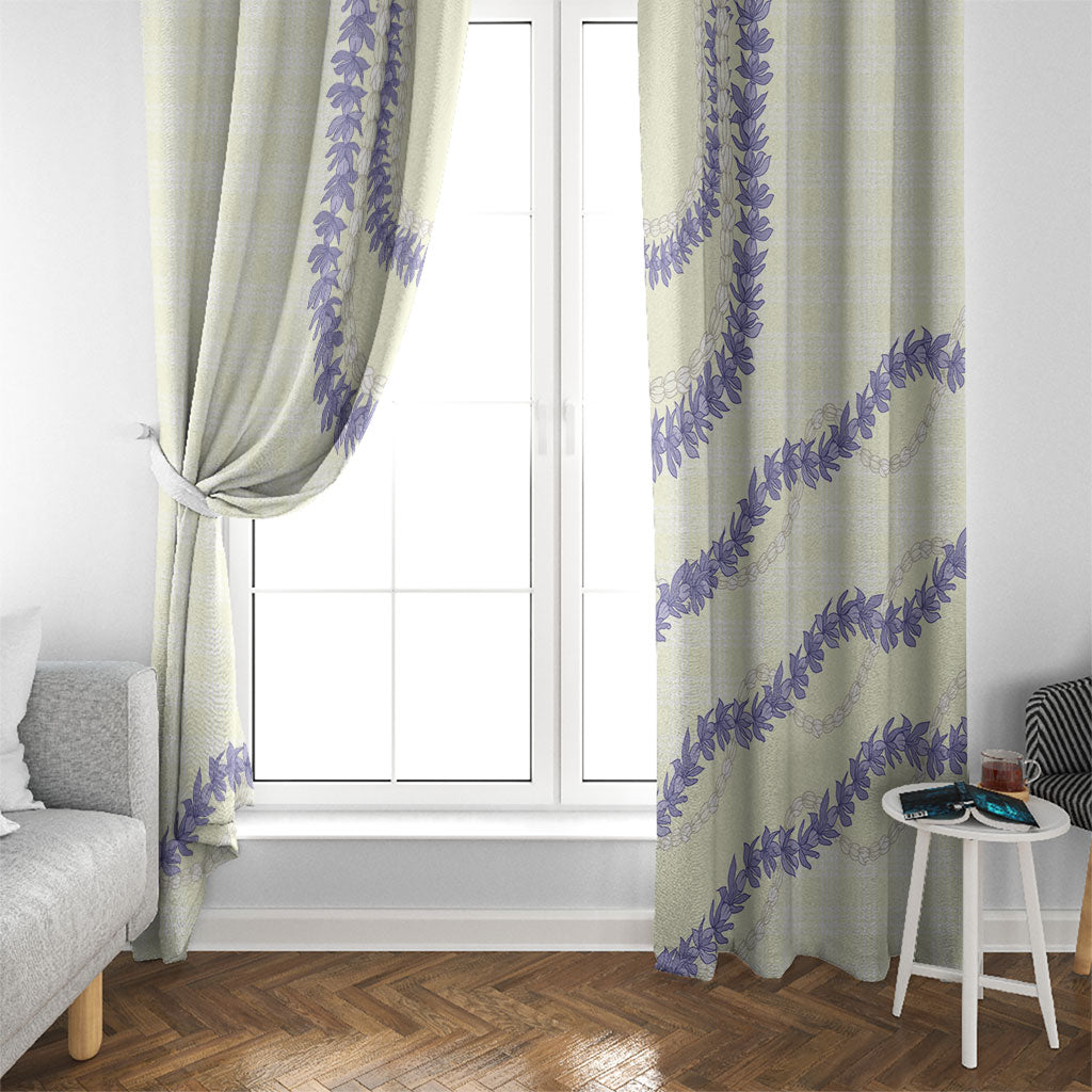 Hawaii Honohono Palaka Motifs Window Curtain Hawaiian Orchid Lei LT14 - Polynesian Pride