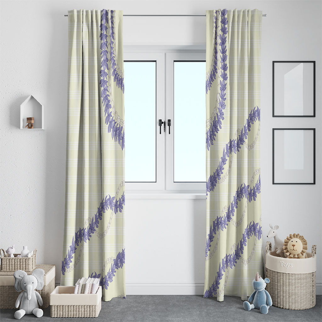 Hawaii Honohono Palaka Motifs Window Curtain Hawaiian Orchid Lei LT14 - Polynesian Pride