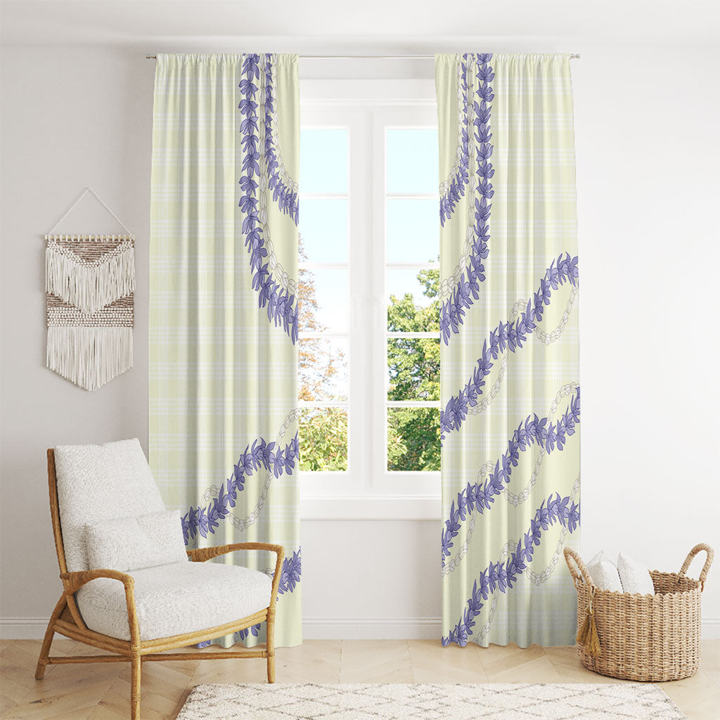 Hawaii Honohono Palaka Motifs Window Curtain Hawaiian Orchid Lei LT14 - Polynesian Pride