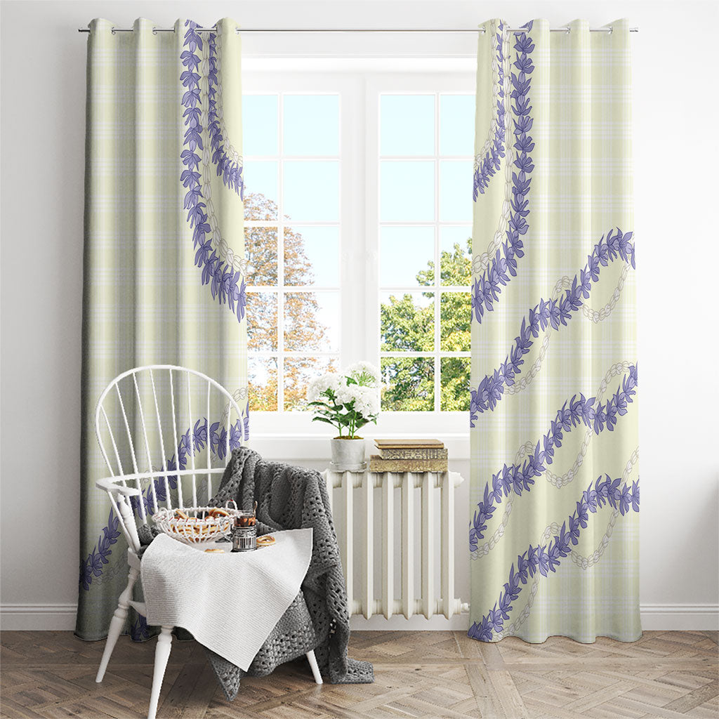 Hawaii Honohono Palaka Motifs Window Curtain Hawaiian Orchid Lei LT14 - Polynesian Pride