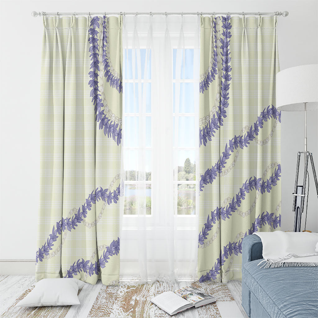 Hawaii Honohono Palaka Motifs Window Curtain Hawaiian Orchid Lei LT14 - Polynesian Pride