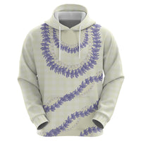 Hawaii Honohono Palaka Motifs Zip Hoodie Hawaiian Orchid Lei LT14 - Polynesian Pride