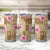 Beige Hawaii Hibiscus With Tropical Flowers Motifs Tumbler Cup - Polynesian Pride