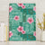 Cyan Hawaii Hibiscus With Tropical Flowers Motifs Canvas Wall Art - Polynesian Pride