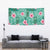 Cyan Hawaii Hibiscus With Tropical Flowers Motifs Tapestry - Polynesian Pride
