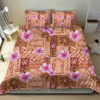 Orange Hawaii Hibiscus With Tropical Flowers Motifs Bedding Set LT14 - Polynesian Pride