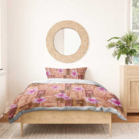 Orange Hawaii Hibiscus With Tropical Flowers Motifs Bedding Set LT14 - Polynesian Pride