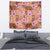 Orange Hawaii Hibiscus With Tropical Flowers Motifs Tapestry - Polynesian Pride